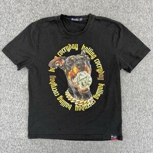Bear The Beams Graphic T Shirt Black Dog Money Streetwear Tee Men S